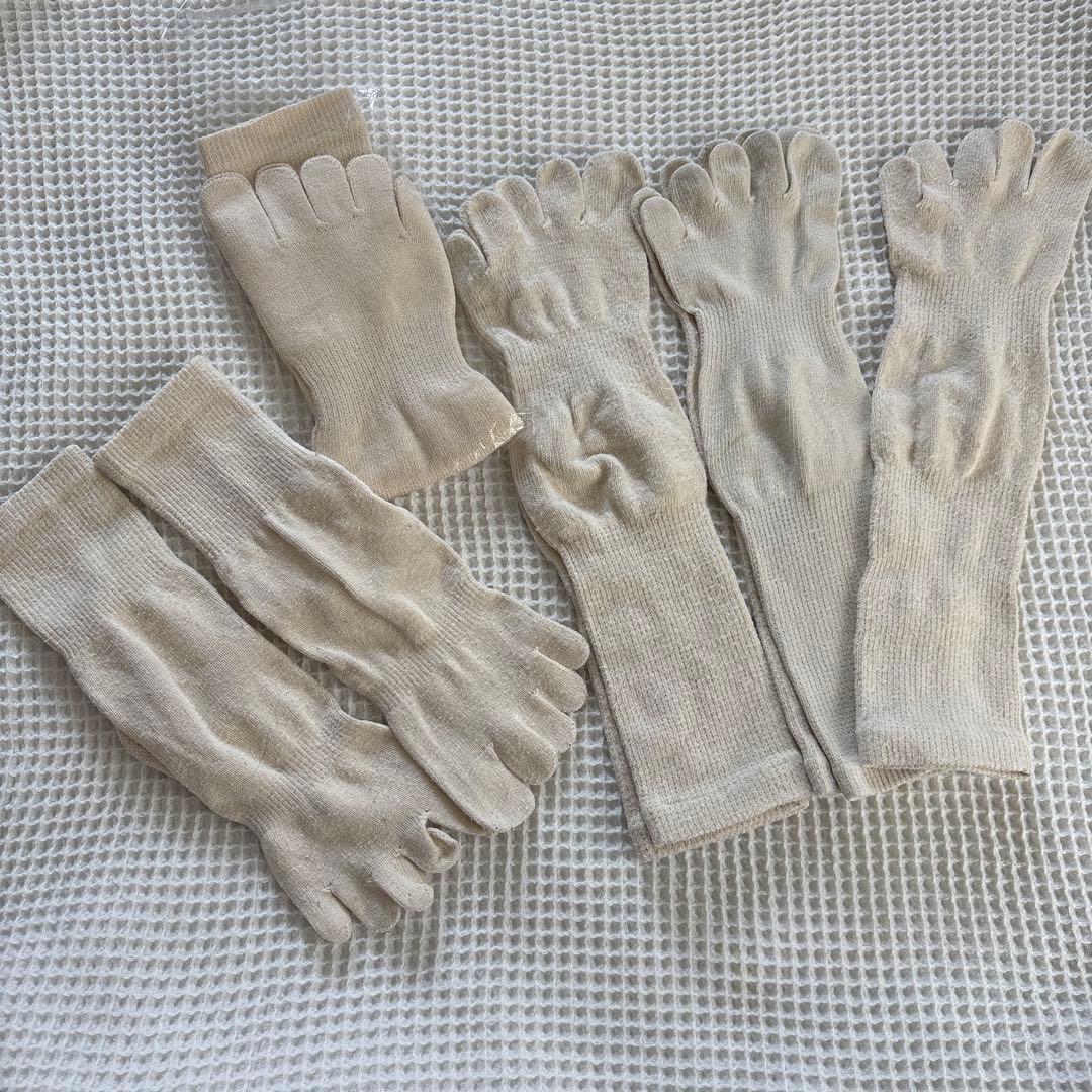 Silk 5-Toe Socks for Cold Protection and Warmth - White