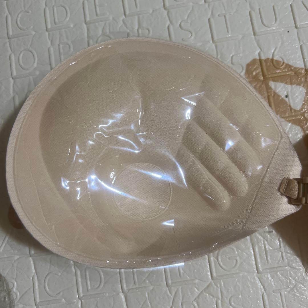 3D立体 Push-up Nude Bra Silicone Extreme Push-up 5x Push-up Beige D Cup x