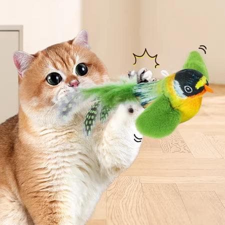 Felt Bird Toy for Cats, Approx. 15cm