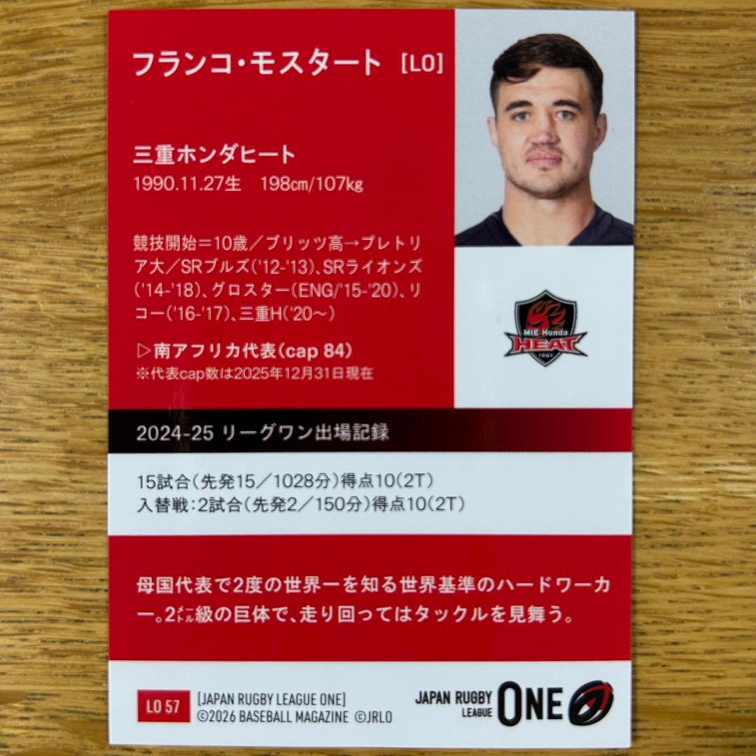【7 Cards! Complete Set of Honda Heat!!】Japan Rugby League One 2026 BBM