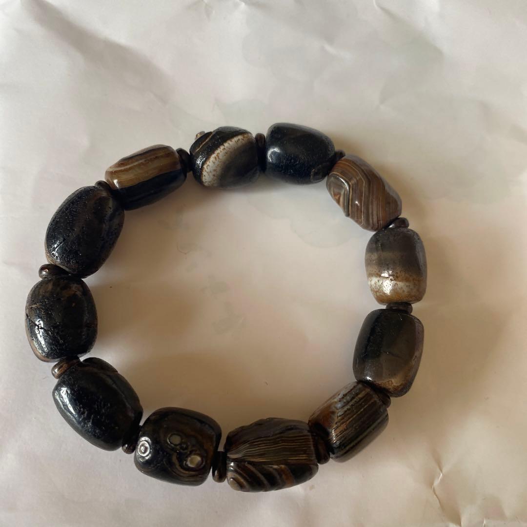 Old Mine Dzi Bead Bracelet