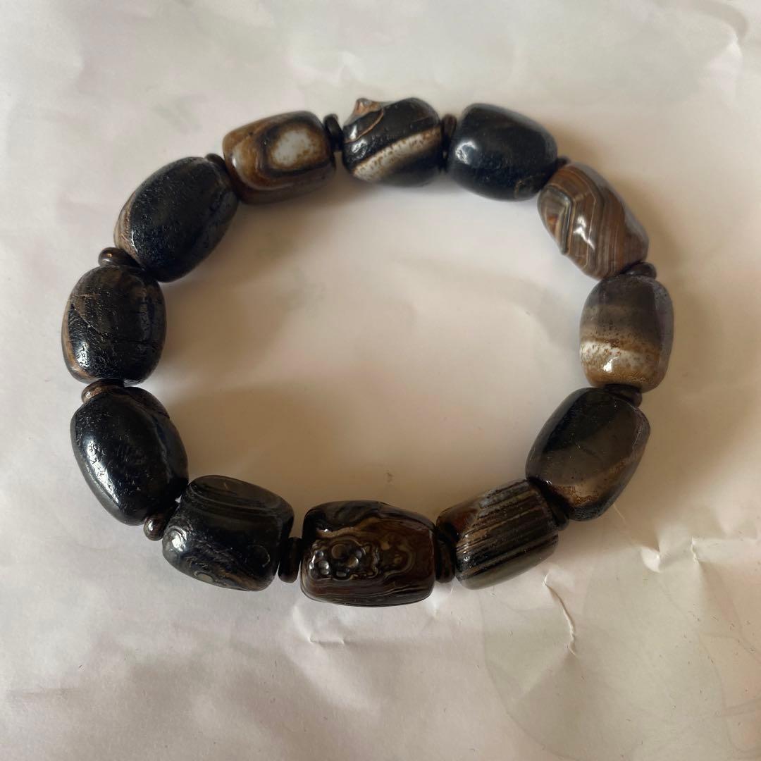 Old Mine Dzi Bead Bracelet